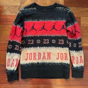 Jordan Boys Black and Red Sweater
